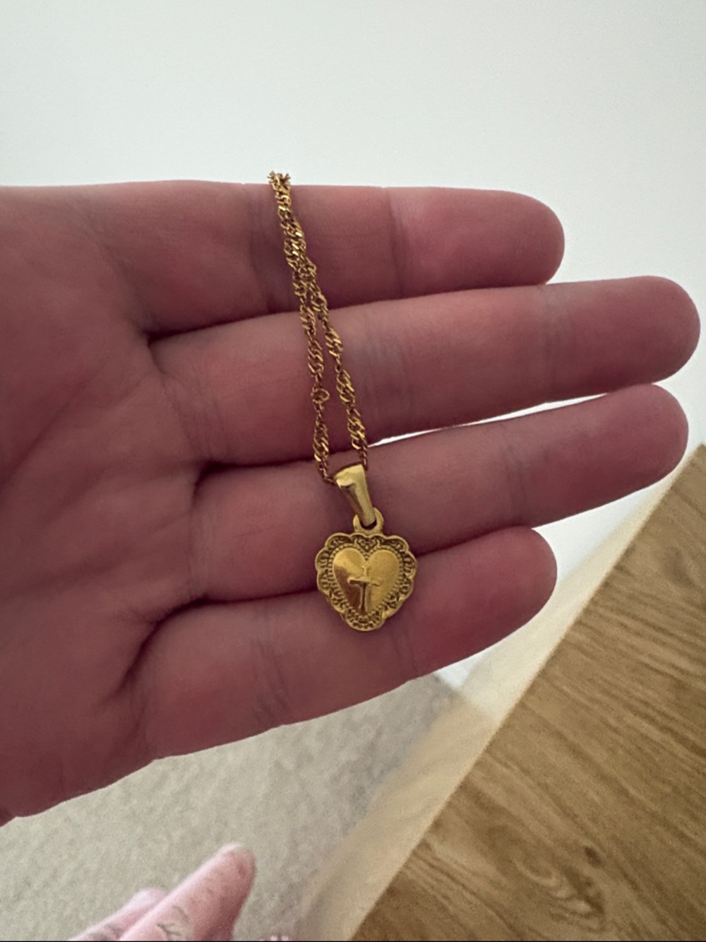 Yellow Gold tarnish free 16” + 2” extender necklace stainless steel waterproof